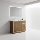 Plywood  Bathroom Cabinet Red Oak Grain Finish