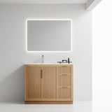 Plywood  Bathroom Cabinet Red Oak Grain Finish