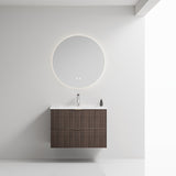 Plywood  Bathroom Cabinet Walnut Grain Finish